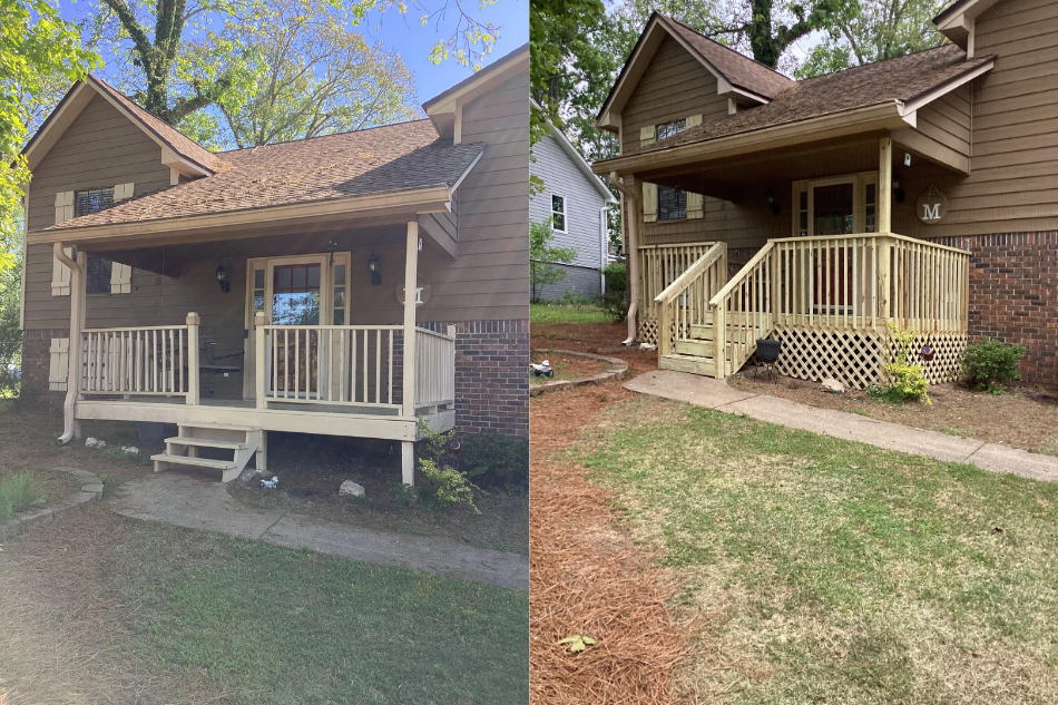 Front Porch and Shutters Transformation