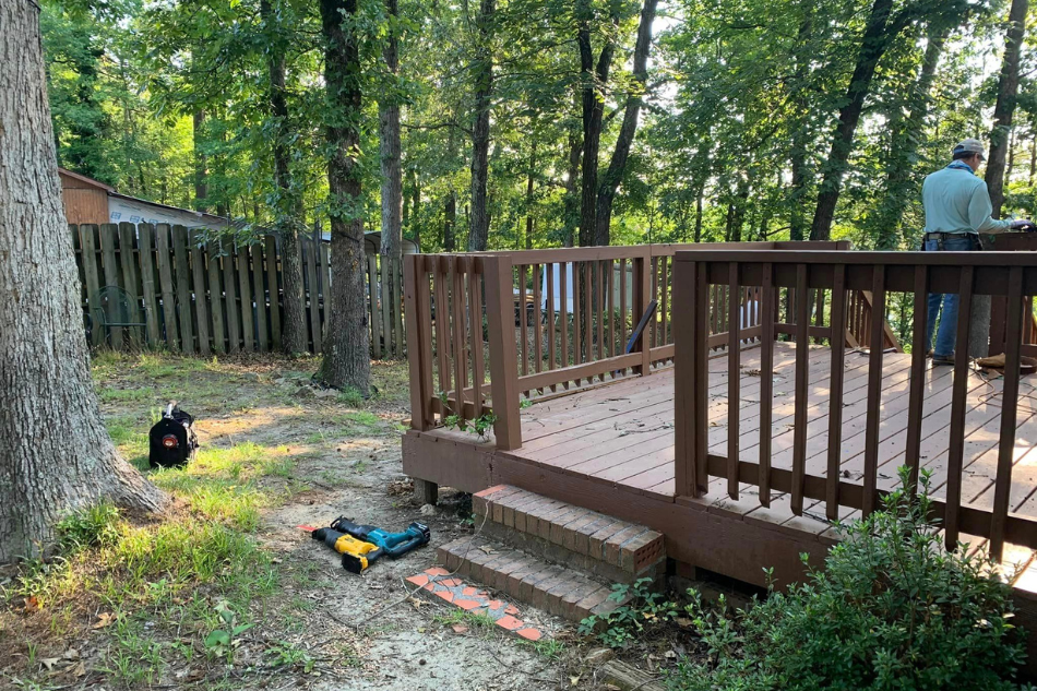 Before deck construction image
